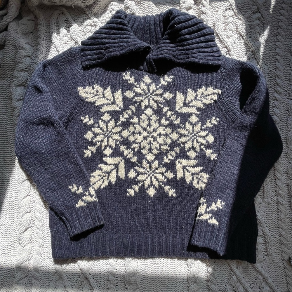 Vintage Eddie Bauer Snowflake Wool Sweater